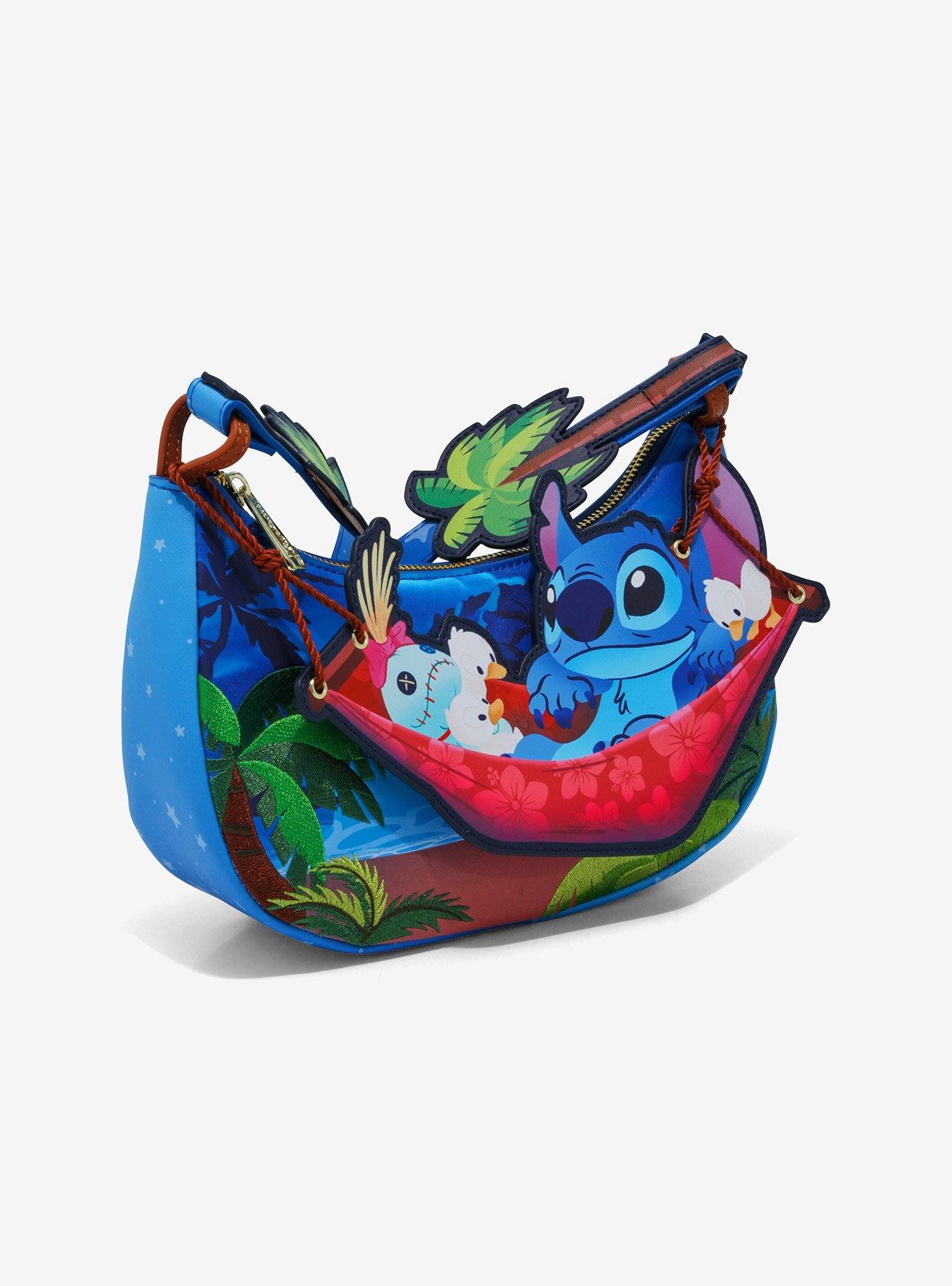 Loungefly Disney Lilo & Stitch Scrump and Stitch Starry Hammock Crossbody Bag, , alternate