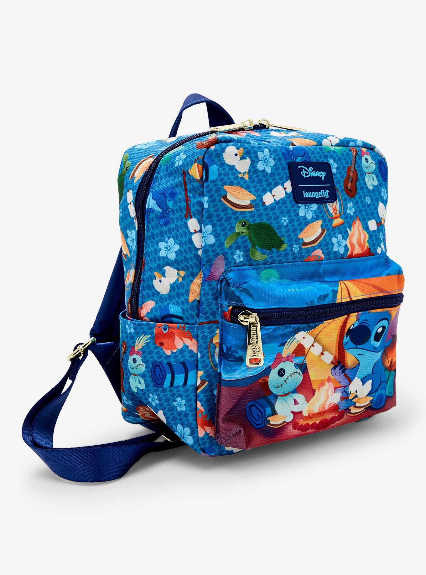 Loungefly Disney Lilo & Stitch Camping Allover Print Nylon Mini Backpack, , hi-res