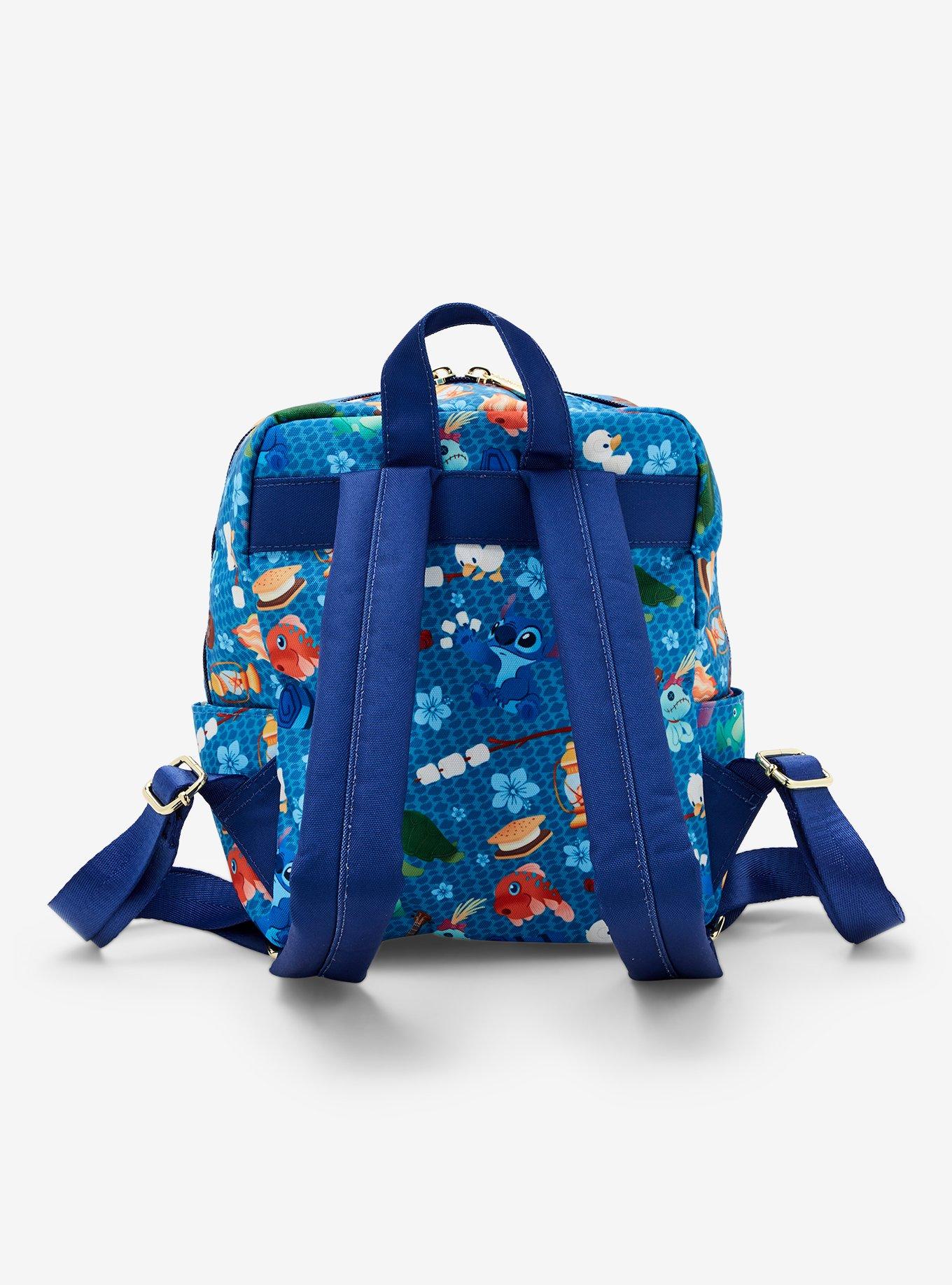 Loungefly Disney Lilo & Stitch Camping Allover Print Nylon Mini Backpack, , alternate