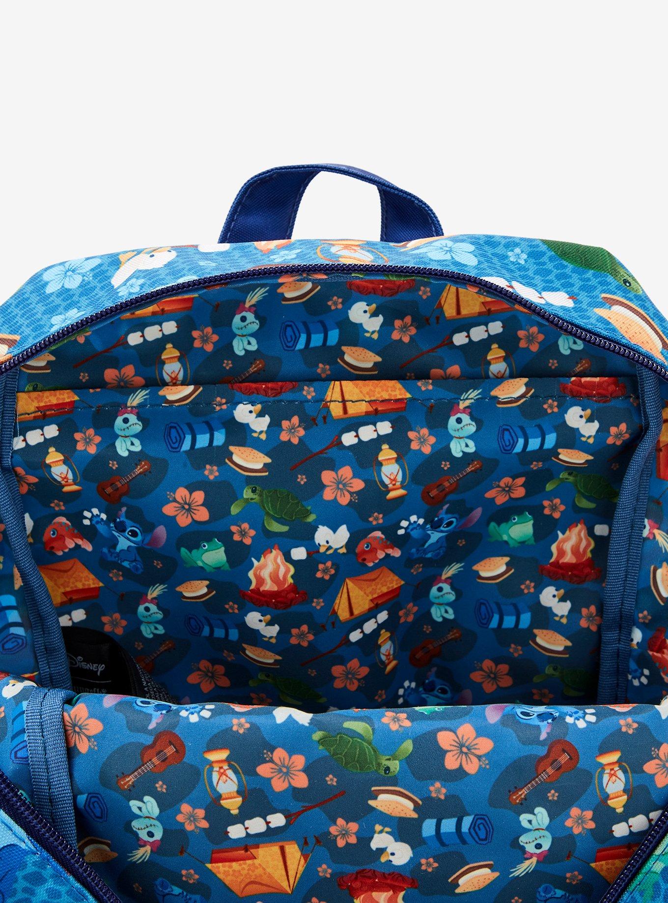Loungefly Disney Lilo & Stitch Camping Allover Print Nylon Mini Backpack, , alternate