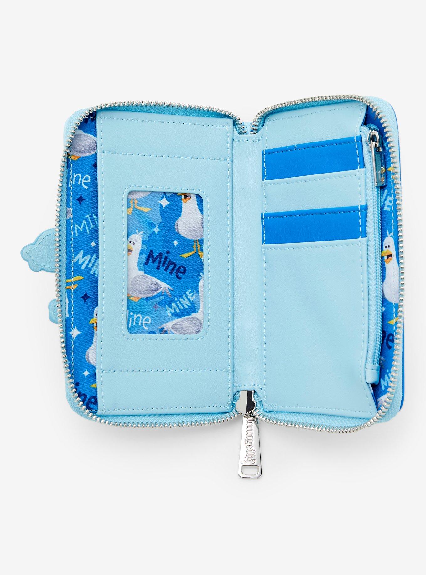 Loungefly Disney Pixar Finding Nemo Seagulls Mine Mine Mine Zip Wallet, , alternate