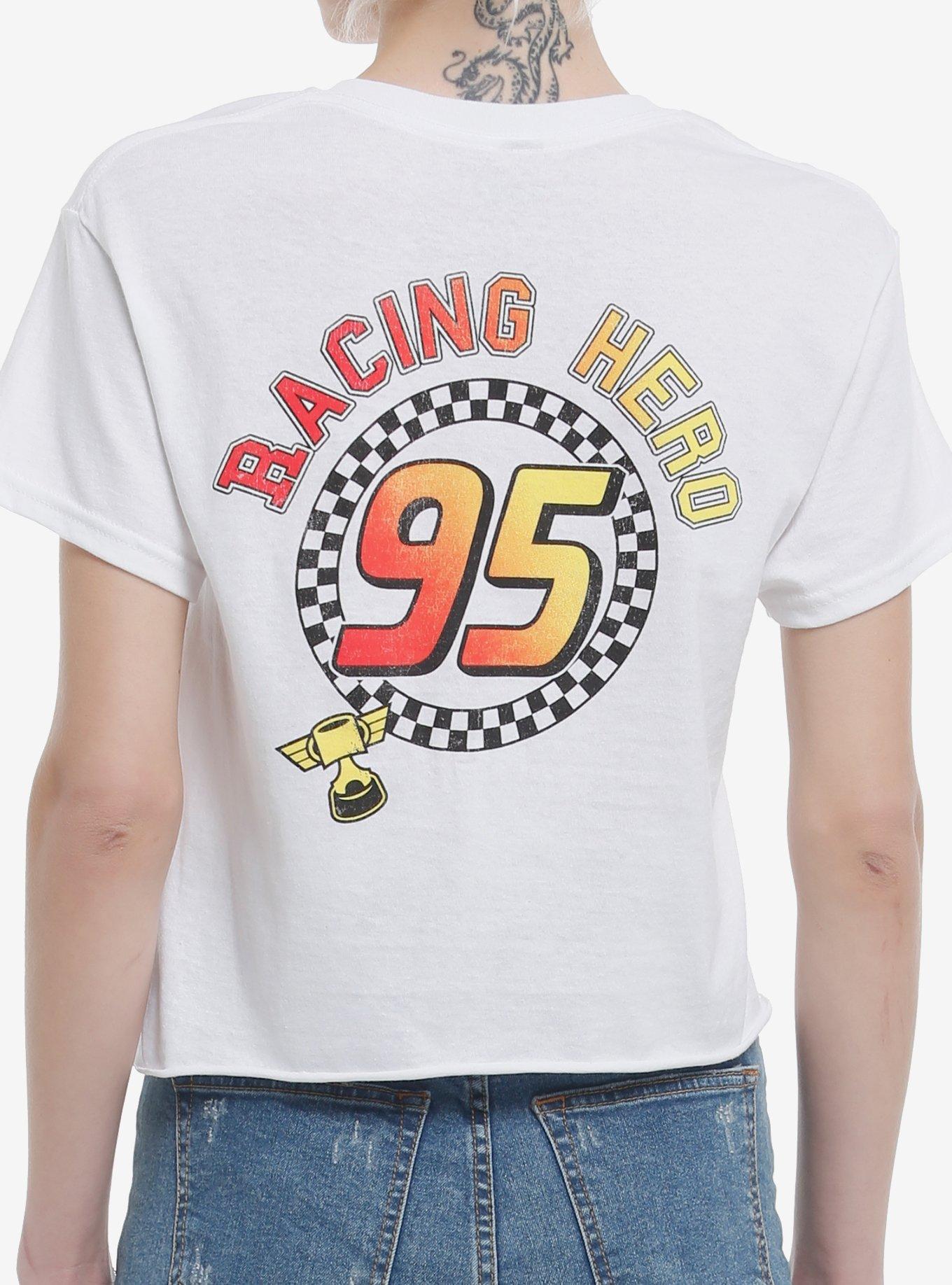 Disney Pixar Cars Vintage Race Girls Notched Crop T-Shirt, MULTI, alternate