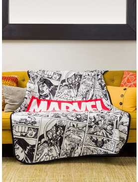 Marvel Retro Comic Panels Throw Blanket, , hi-res