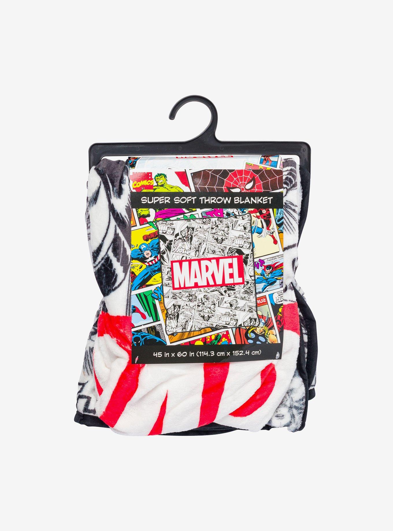 Marvel Retro Comic Panels Throw Blanket, , alternate