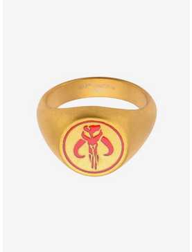 Star Wars Enamel Mandalorian Symbol Ring, , hi-res