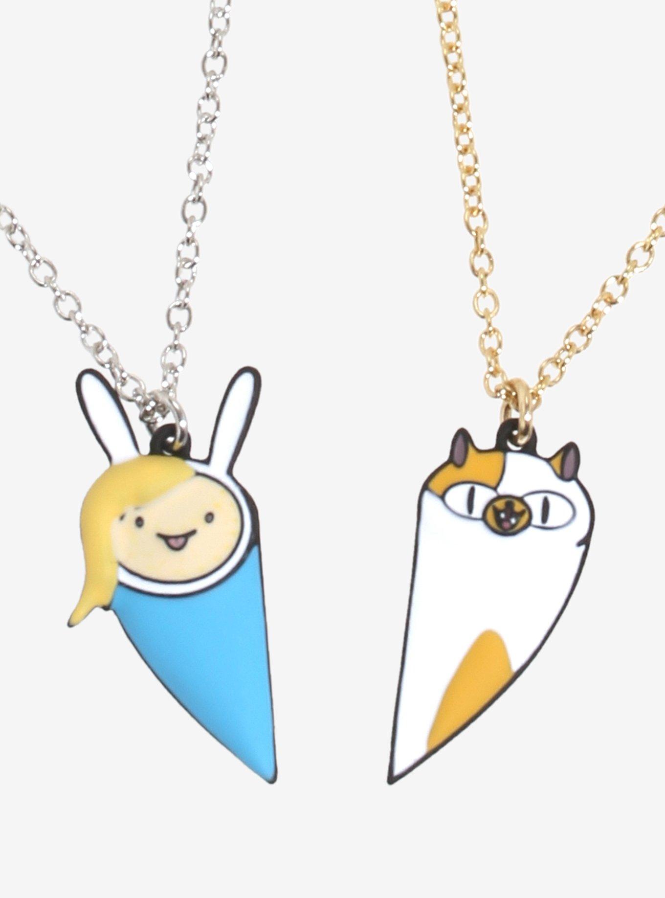 Adventure Time Fionna & Cake Best Friend Necklace Set, , alternate