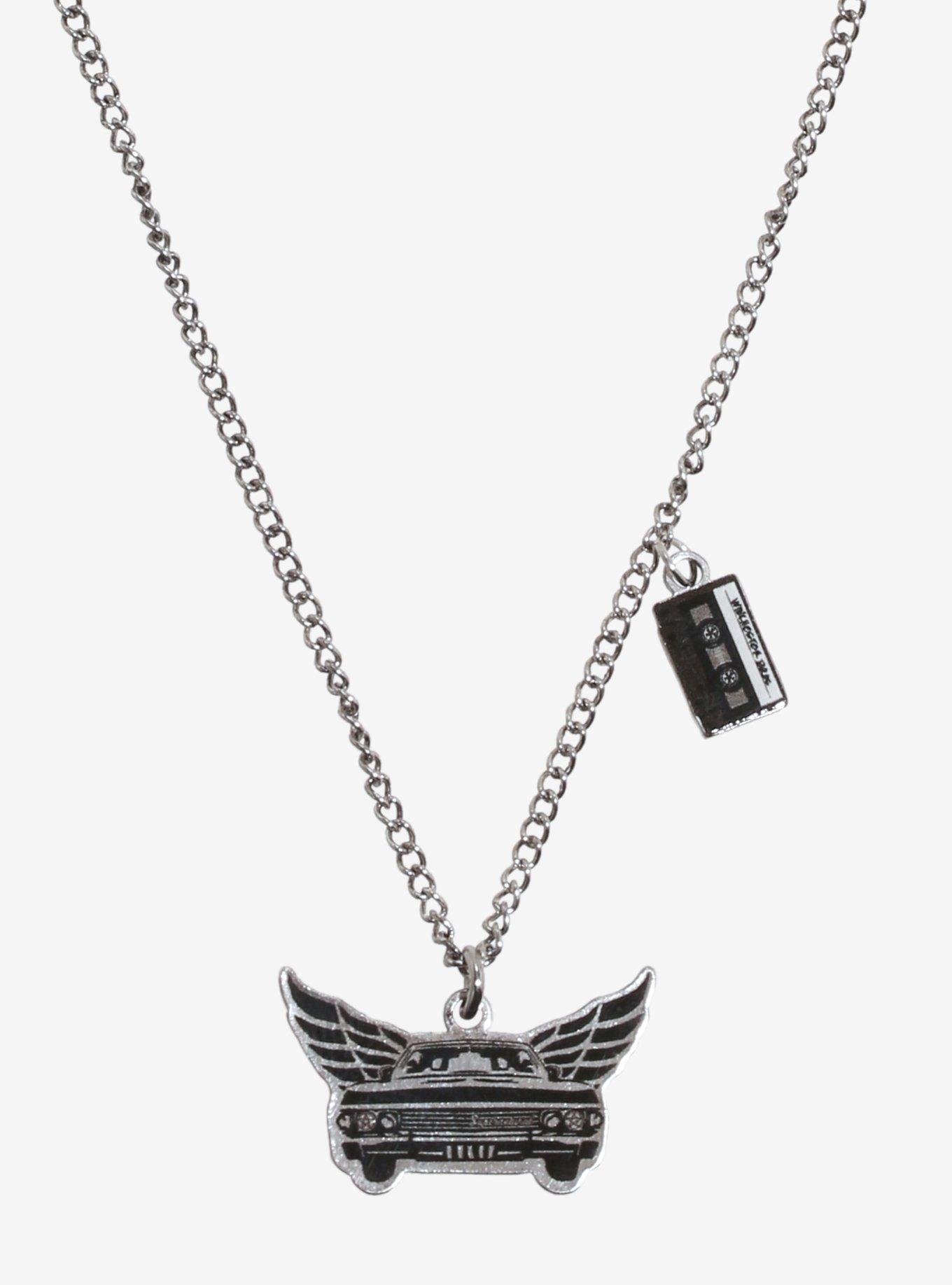 Supernatural Baby Wings Cassette Charm Necklace, , alternate