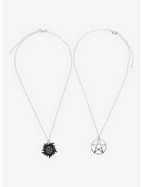 Supernatural Anti-Possession Pentagram Best Friend Necklace Set, , hi-res