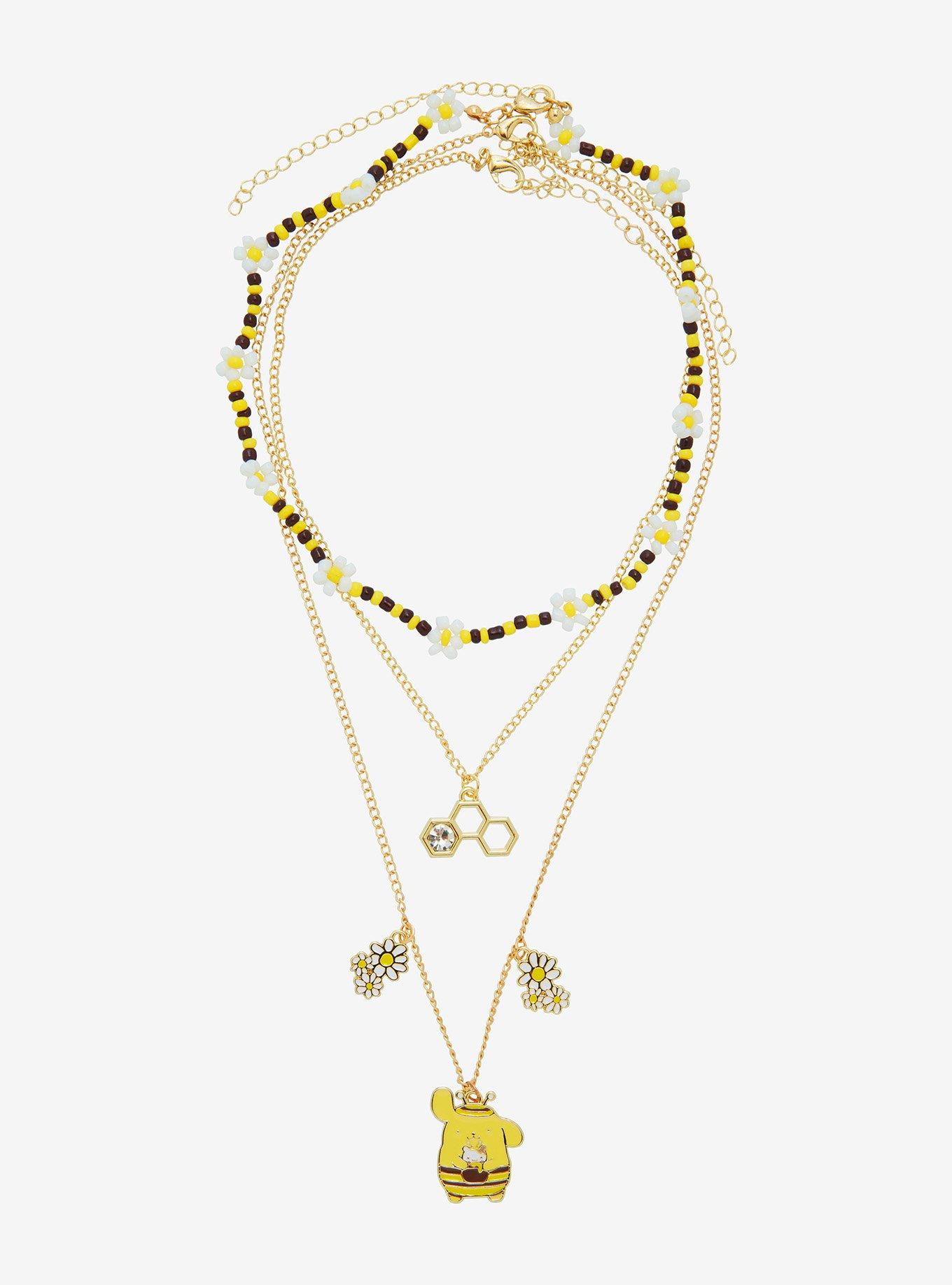 Pompompurin Bee Necklace Set