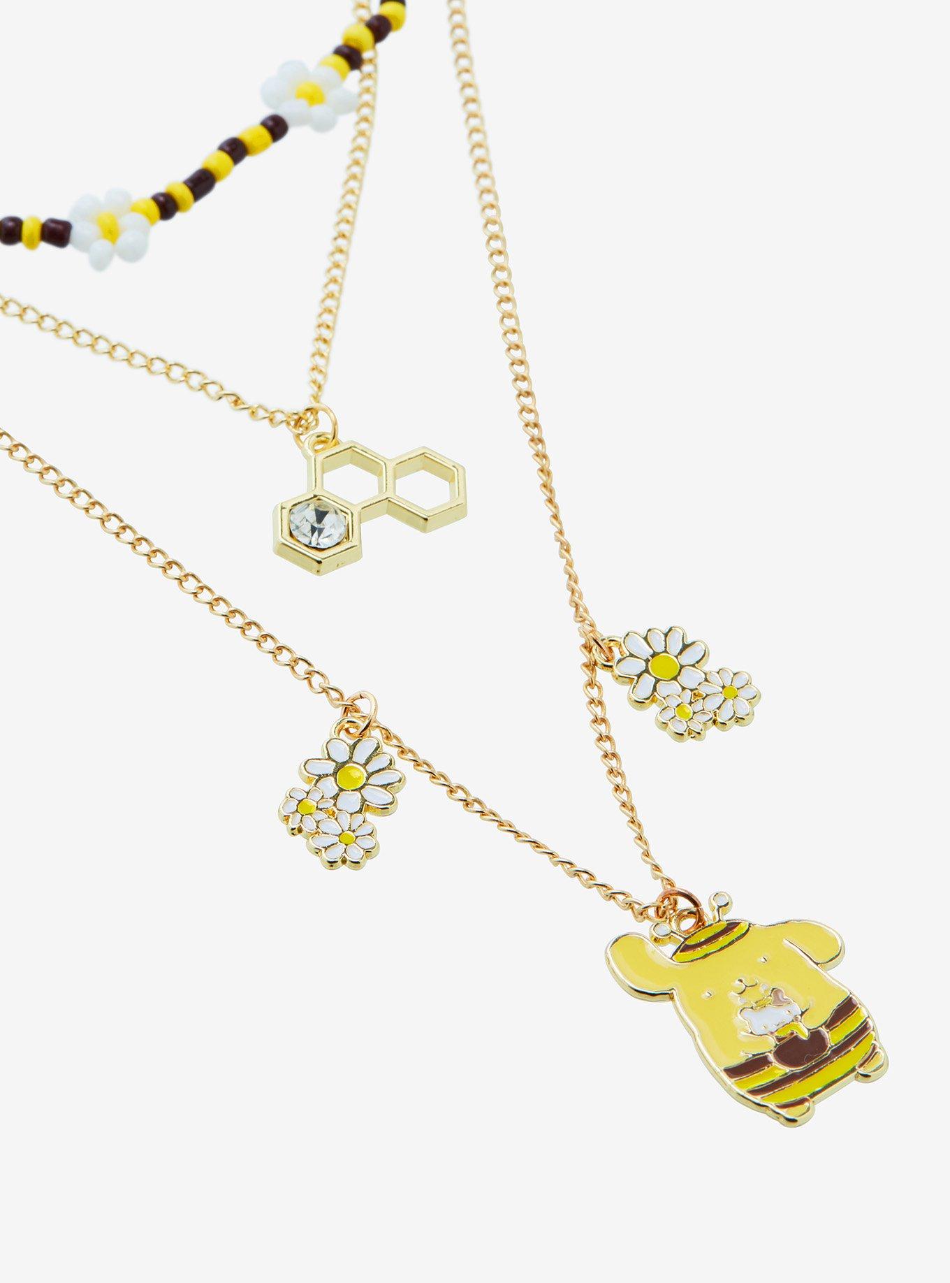 Pompompurin Bee Necklace Set