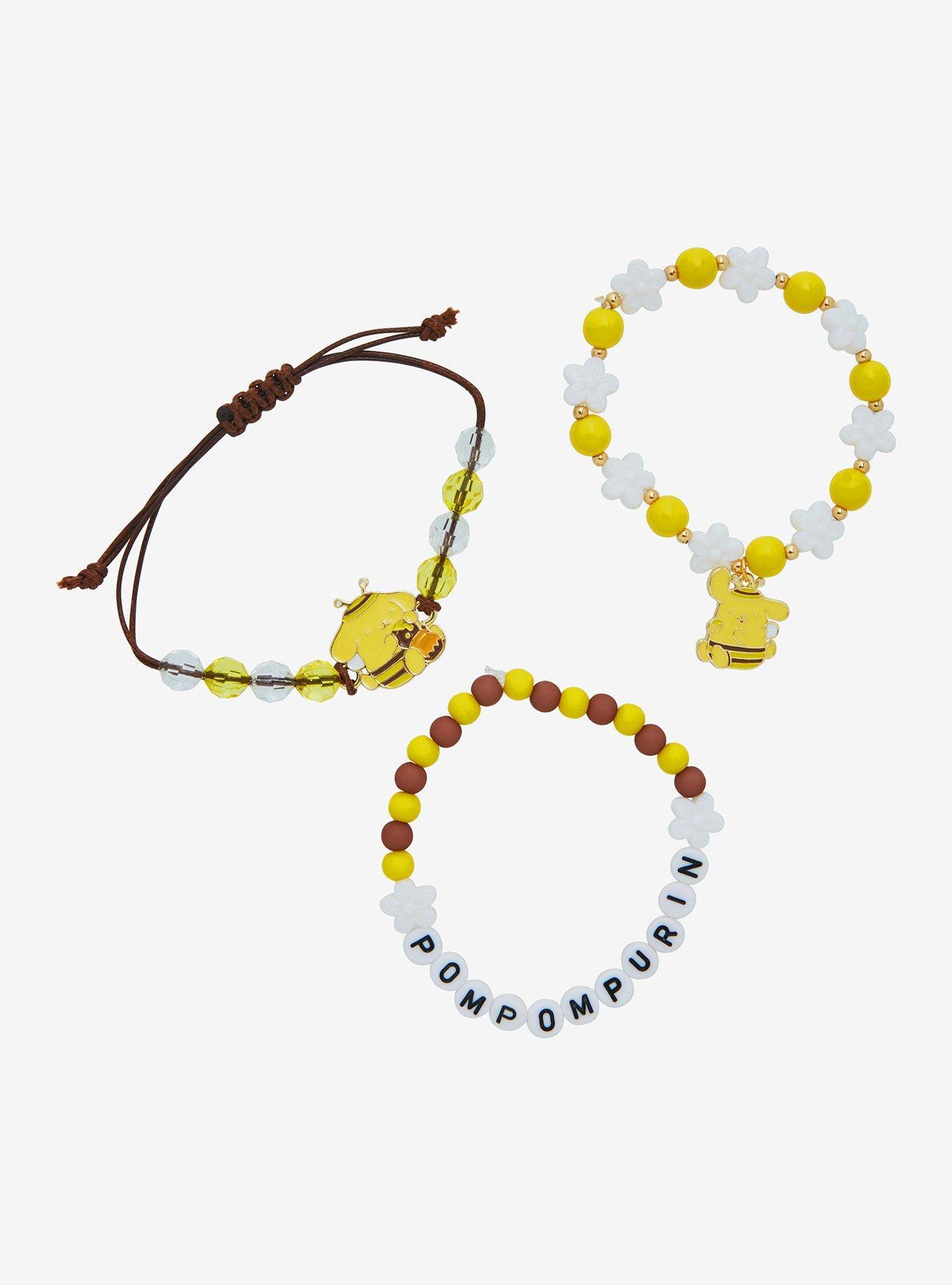 Pompompurin Bumblebee Beaded Bracelet Set, , alternate