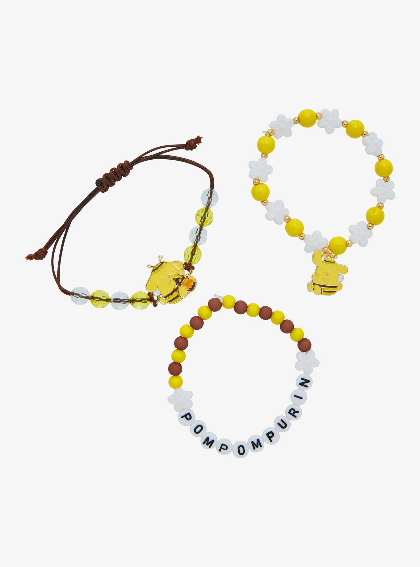Pompompurin Bumblebee Beaded Bracelet Set, , hi-res