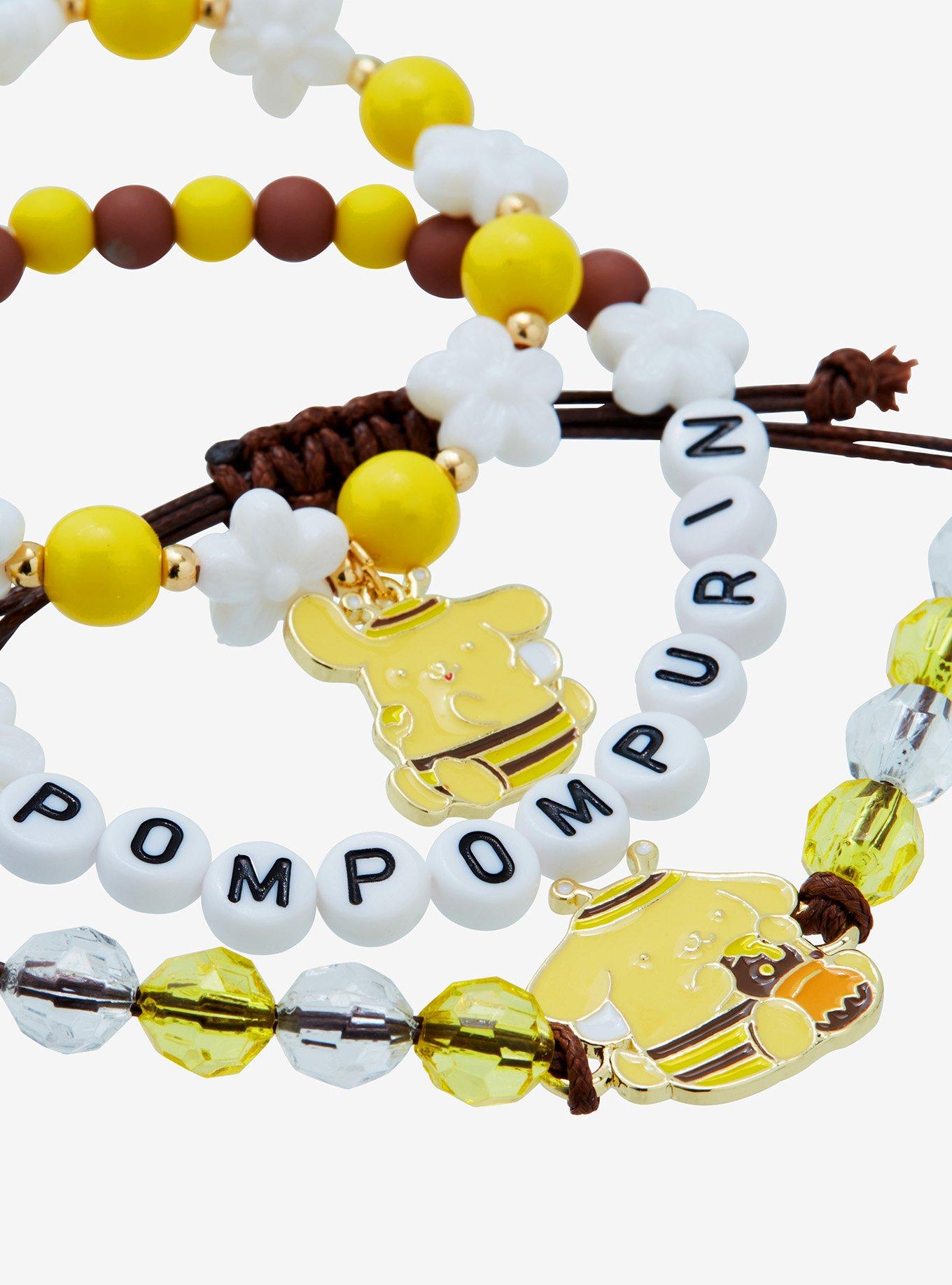 Pompompurin Bumblebee Beaded Bracelet Set