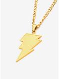 DC Comics Black Adam Gold Plated Lightning Necklace, , alternate