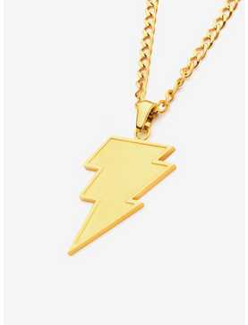 DC Comics Black Adam Gold Plated Lightning Necklace, , hi-res