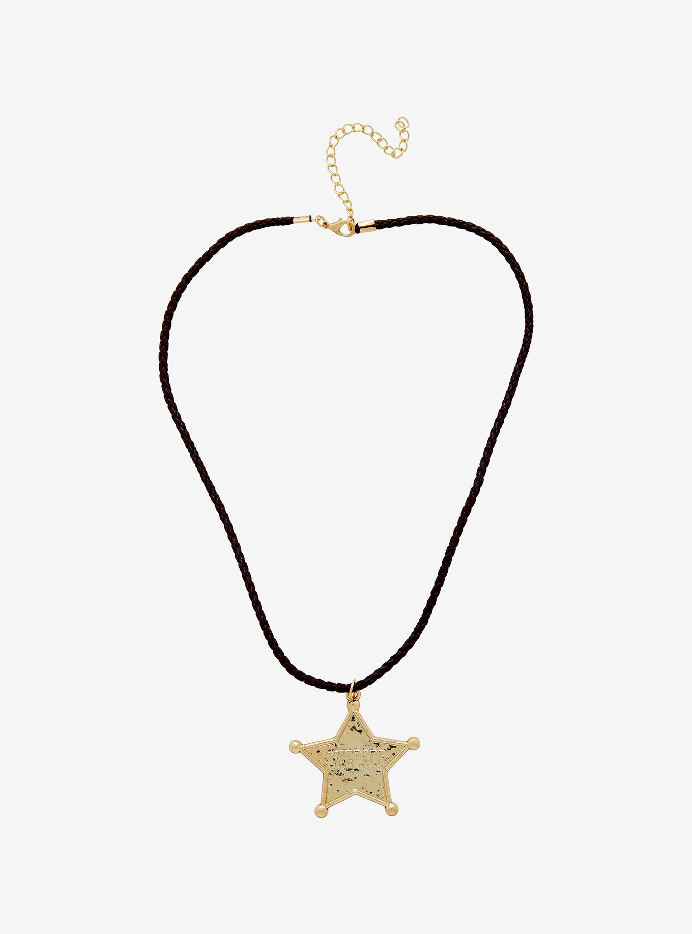 Disney Pixar Toy Story Sheriff Star Cord Necklace, , alternate