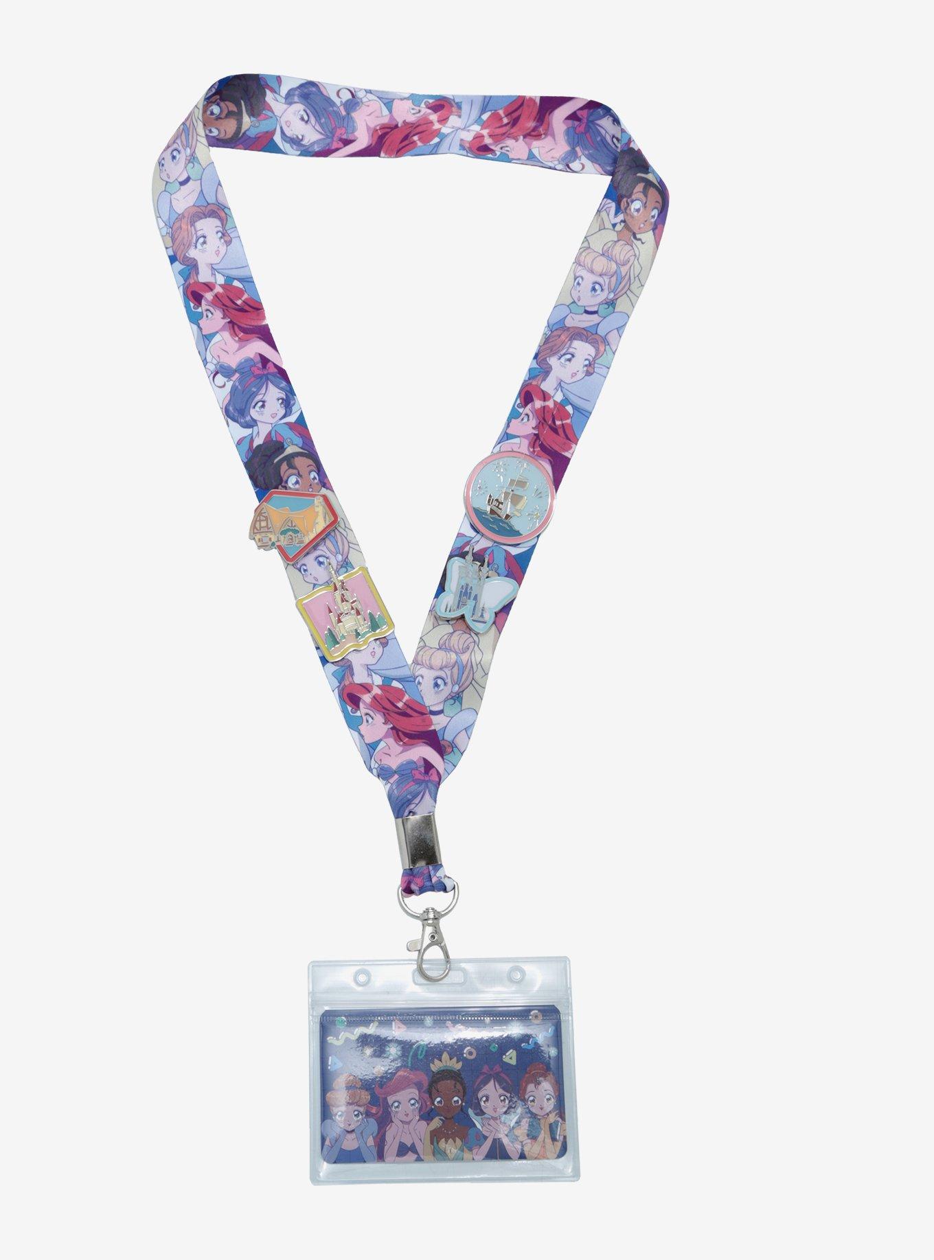 Loungefly Disney Princess Manga Pin Collector Lanyard Set, , alternate