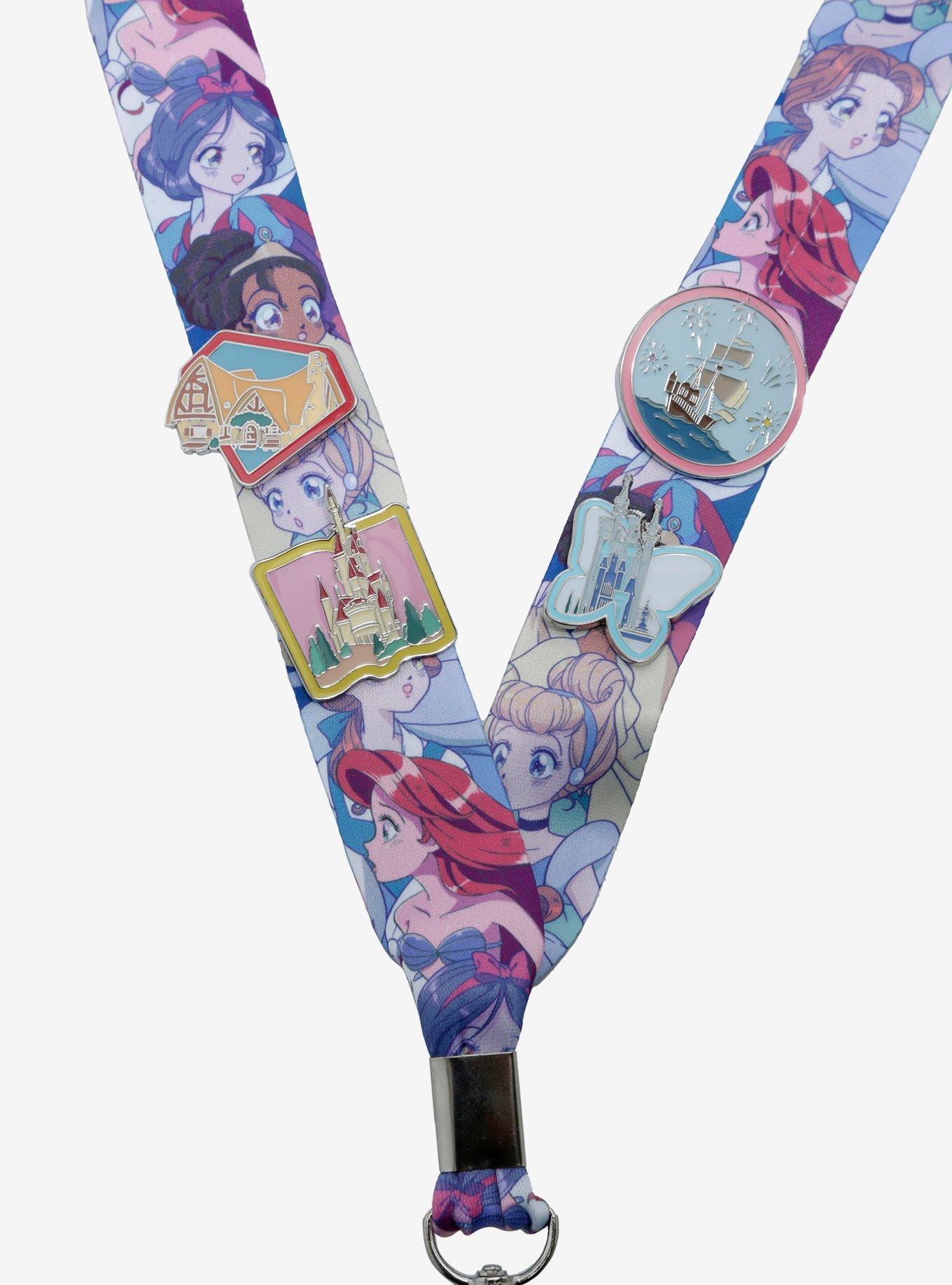 Loungefly Disney Princess Manga Pin Collector Lanyard Set, , alternate