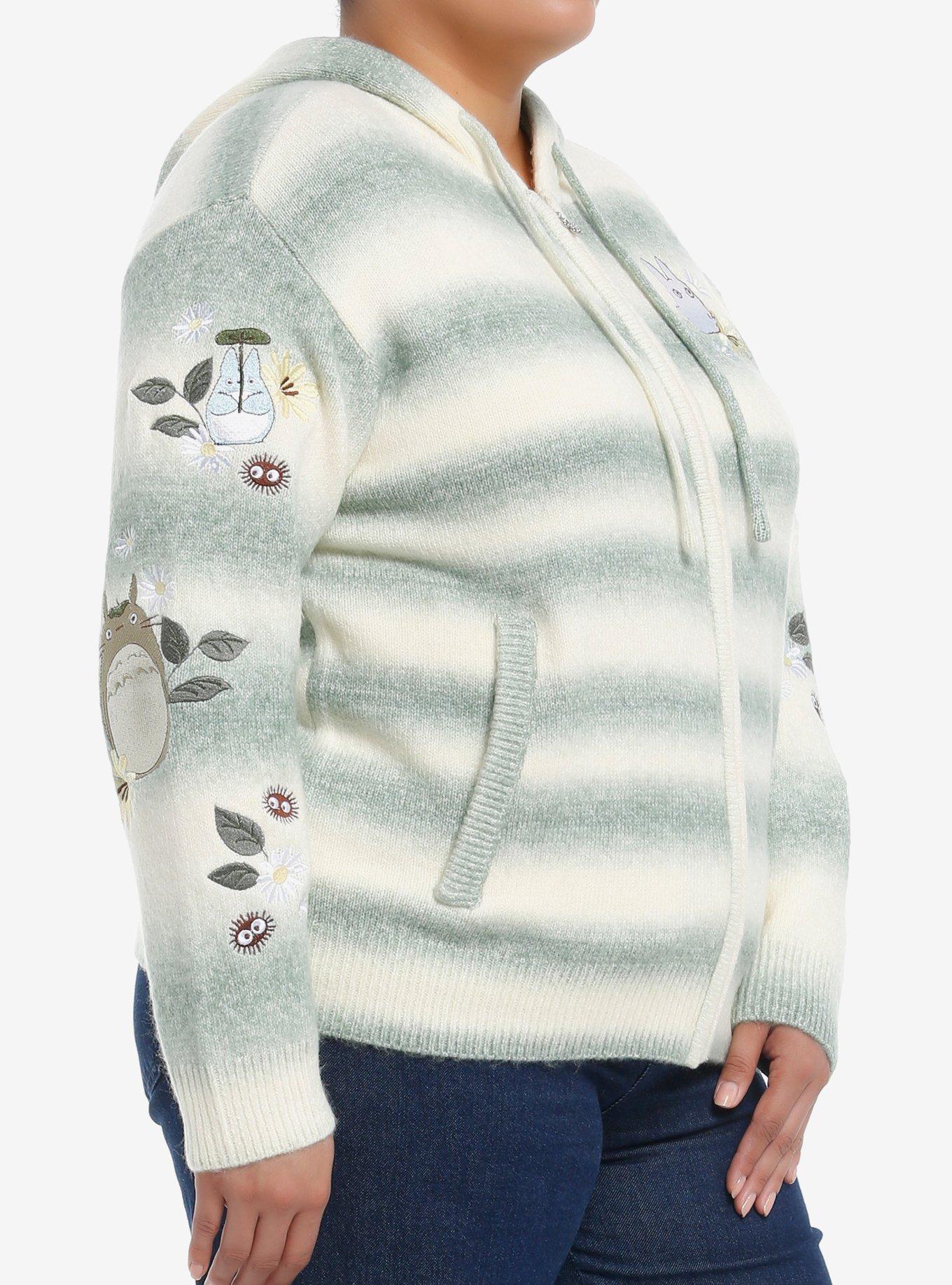 Her Universe Studio Ghibli® My Neighbor Totoro Marled Stripe Girls Knit Hoodie Plus Size, MULTI, alternate