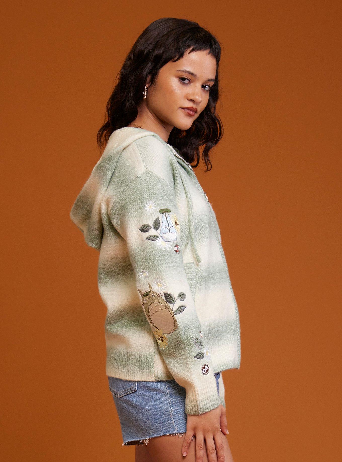 Her Universe Studio Ghibli® My Neighbor Totoro Marled Stripe Girls Knit Hoodie, MULTI, alternate