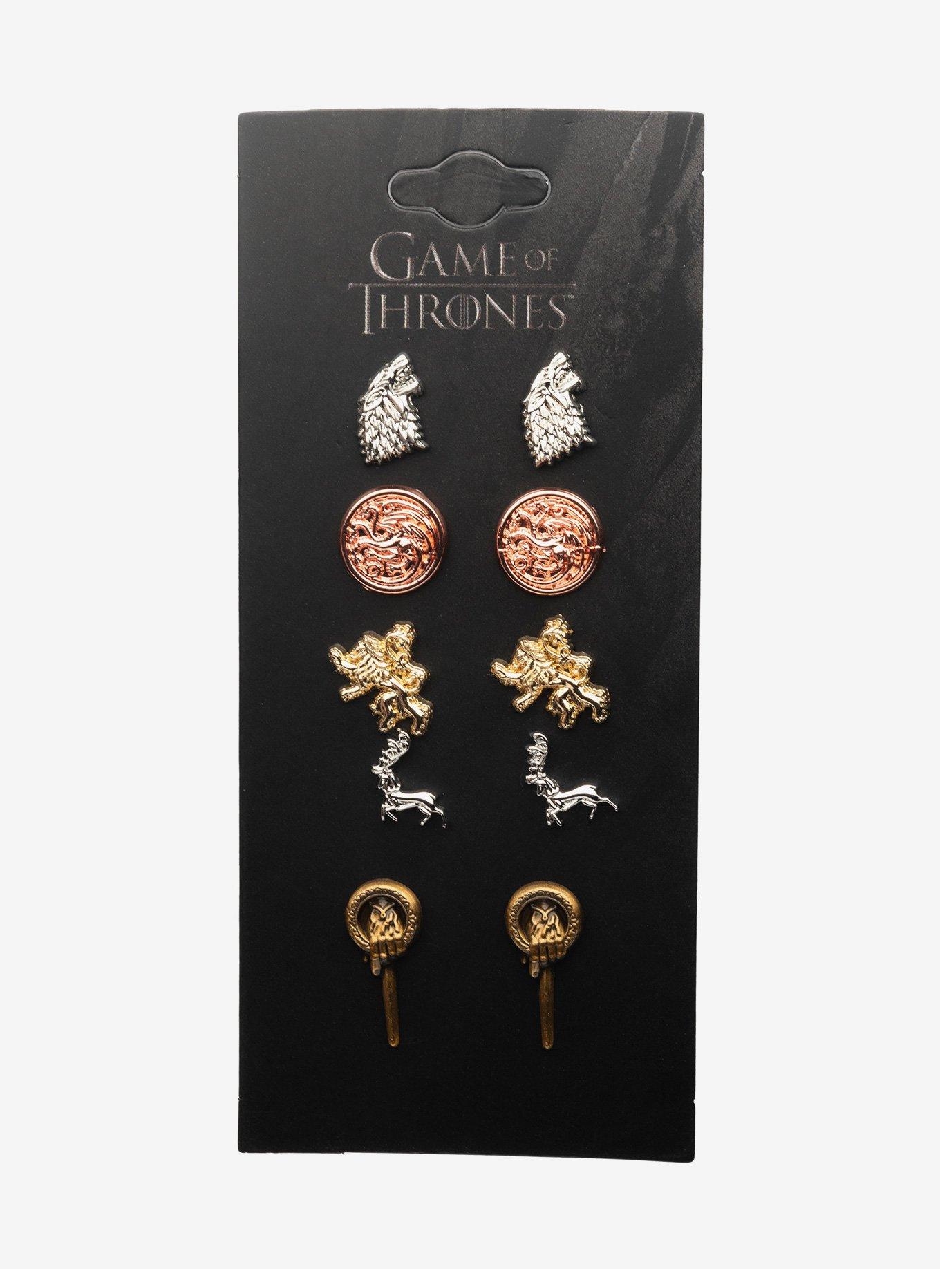 Game of Thrones House Sigil Stud Earring Set, , alternate