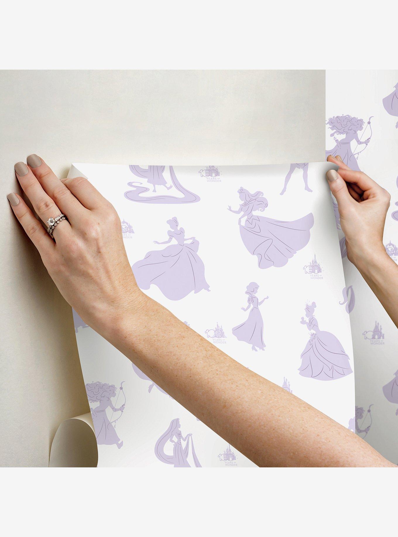 Disney100 Princesses Purple Peel and Stick Wallpaper, , alternate