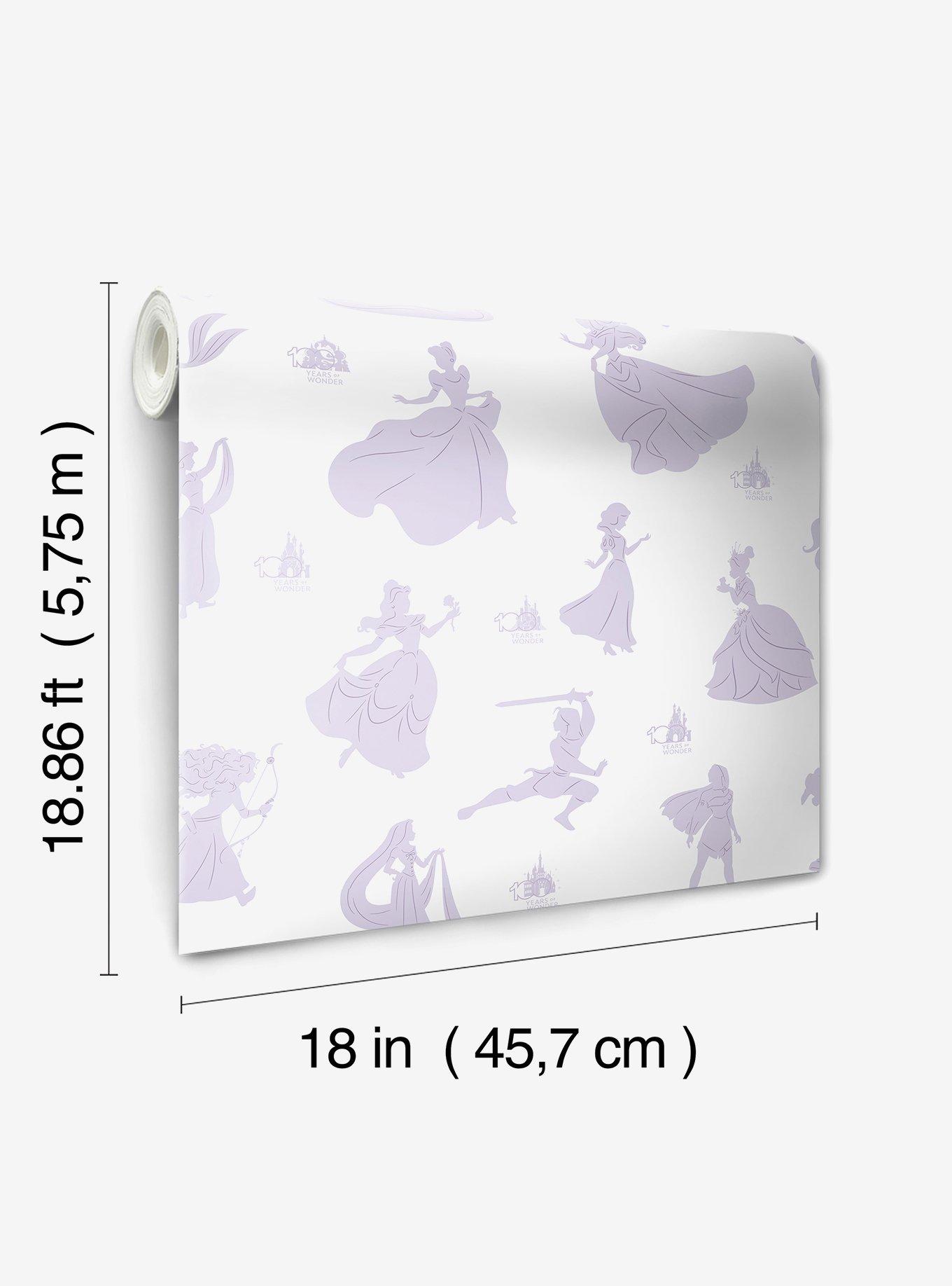 Disney100 Princesses Purple Peel and Stick Wallpaper, , alternate