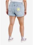 Care Bears Glitter Print Denim Mom Shorts Plus Size, LIGHT WASH, alternate