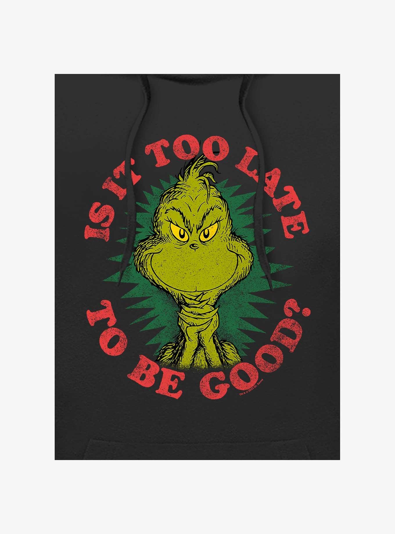 Dr. Seuss's Grinch Is It Too Late To Be Good Hoodie, , hi-res