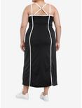 Sweet Society Black & White Stripe Slim Fit Maxi Dress Plus Size, , alternate