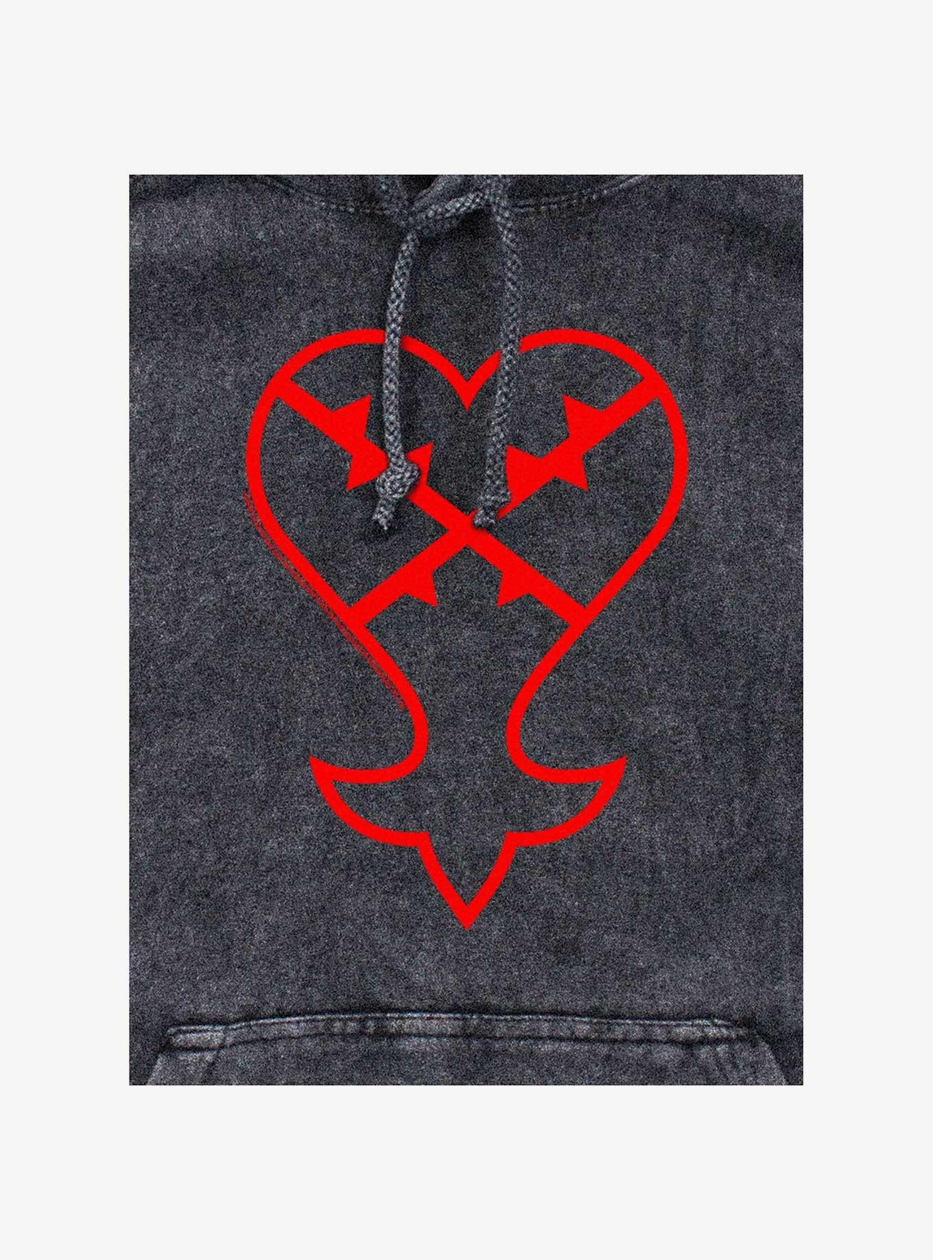 Kingdom Hearts Heartless Symbol Mineral Wash Hoodie, , hi-res