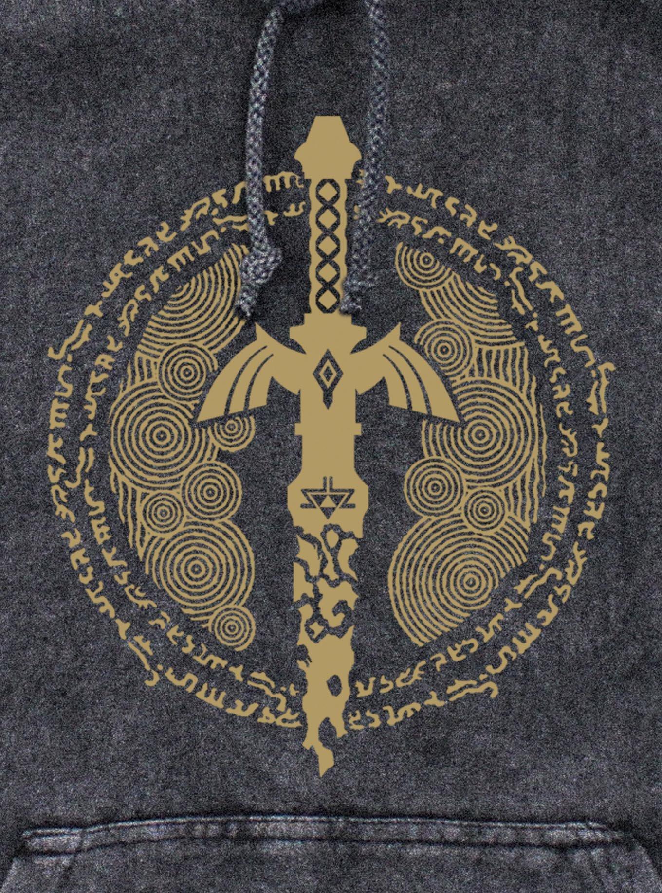 The Legend Of Zelda: Tears Of The Kingdom Master Sword Icon Mineral Wash Hoodie, , hi-res