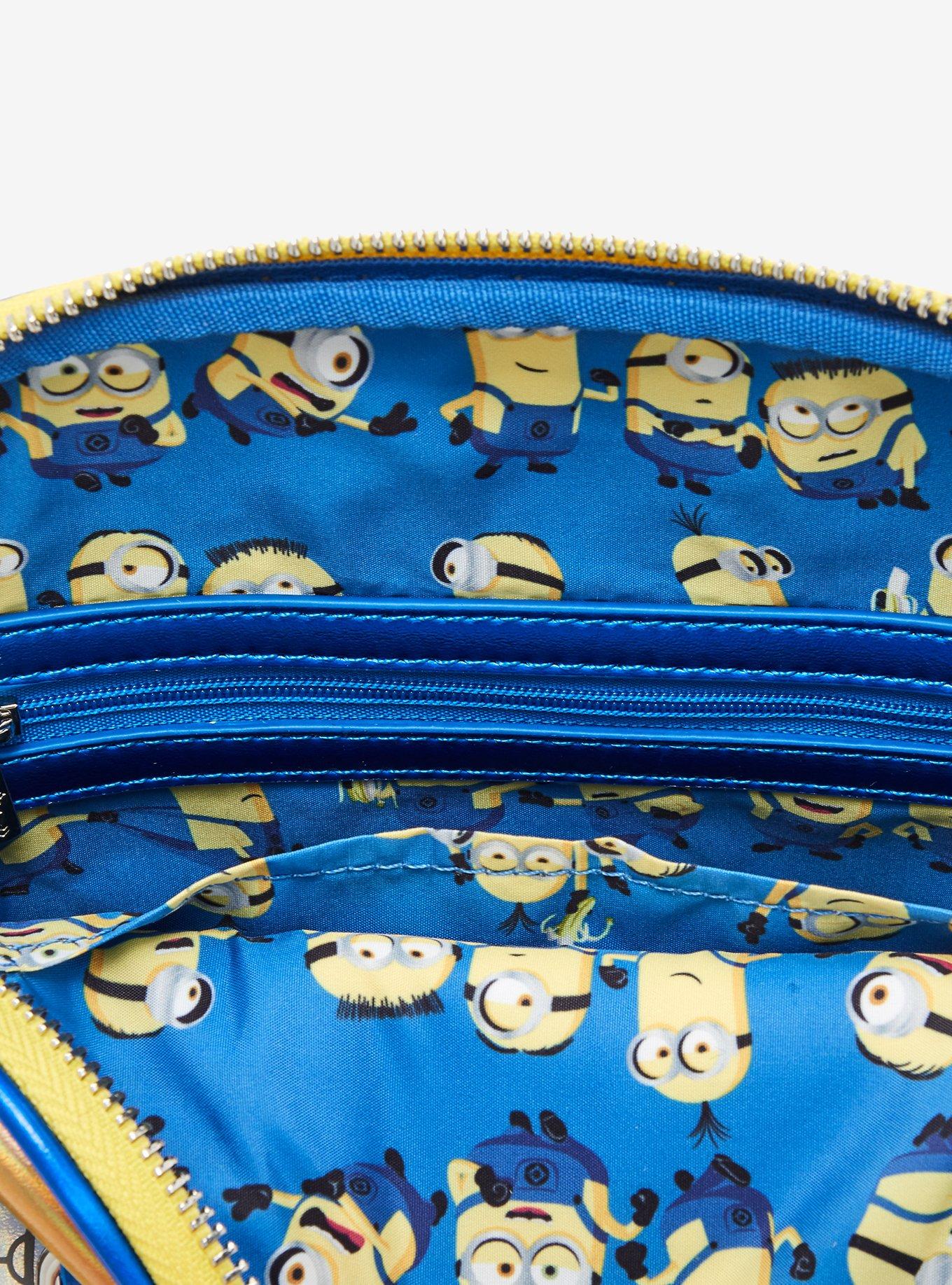Loungefly Minions Bob Iridescent Dome Satchel Bag, , alternate