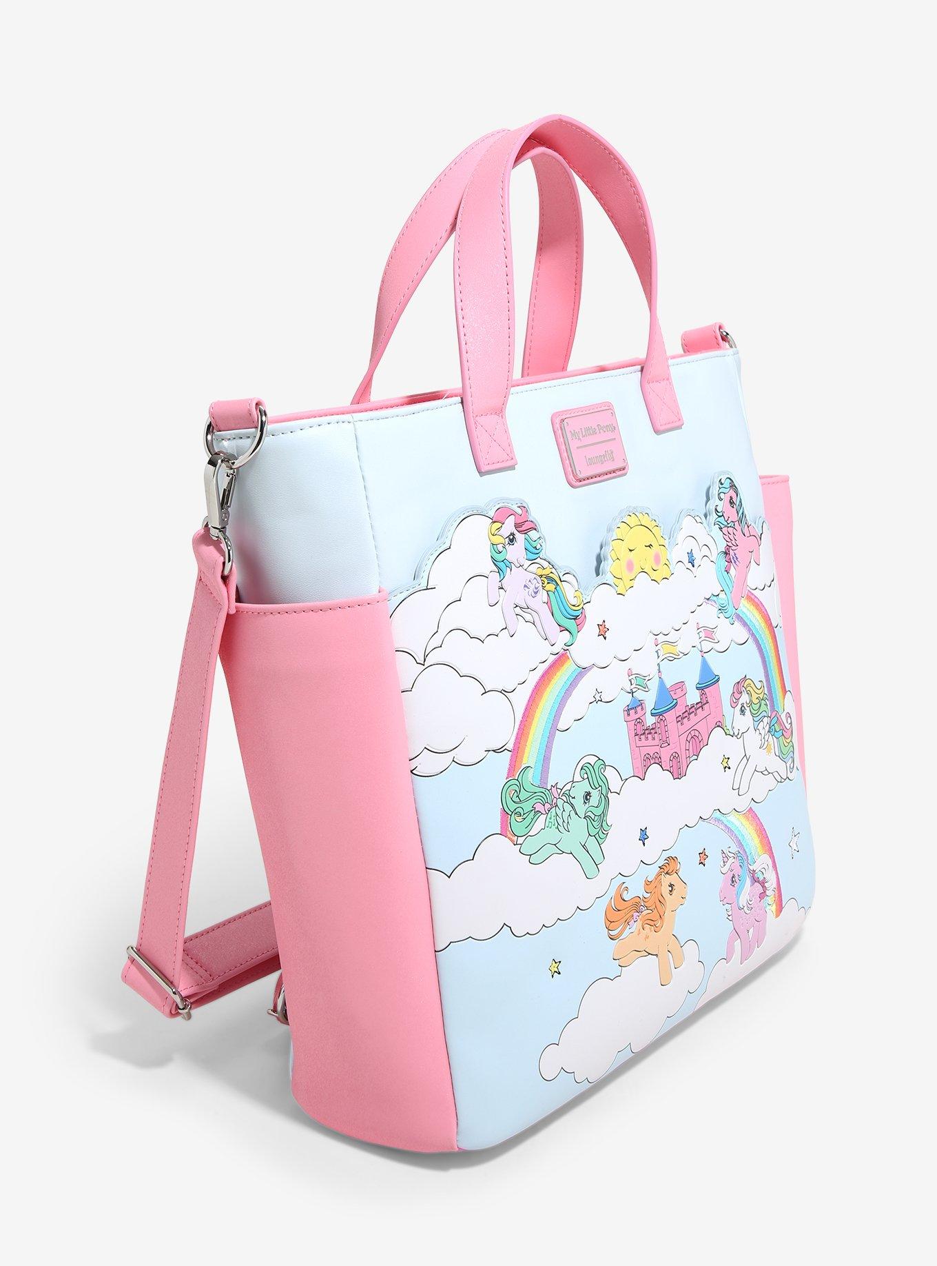 Loungefly My Little Pony Rainbow Castle Convertible Tote Bag, , alternate