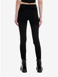 Social Collision® Black Destructed Fishnet Super Skinny Jeans, BLACK, alternate