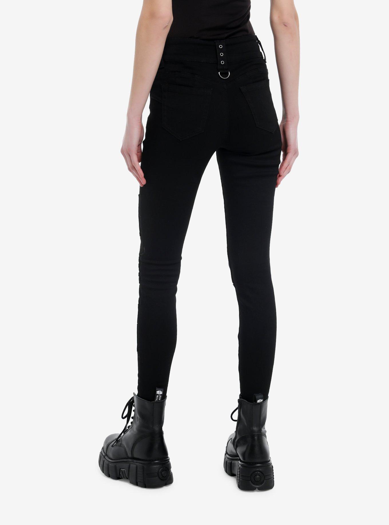 Cosmic Aura Witchy Patches Super Skinny Jeans, , hi-res
