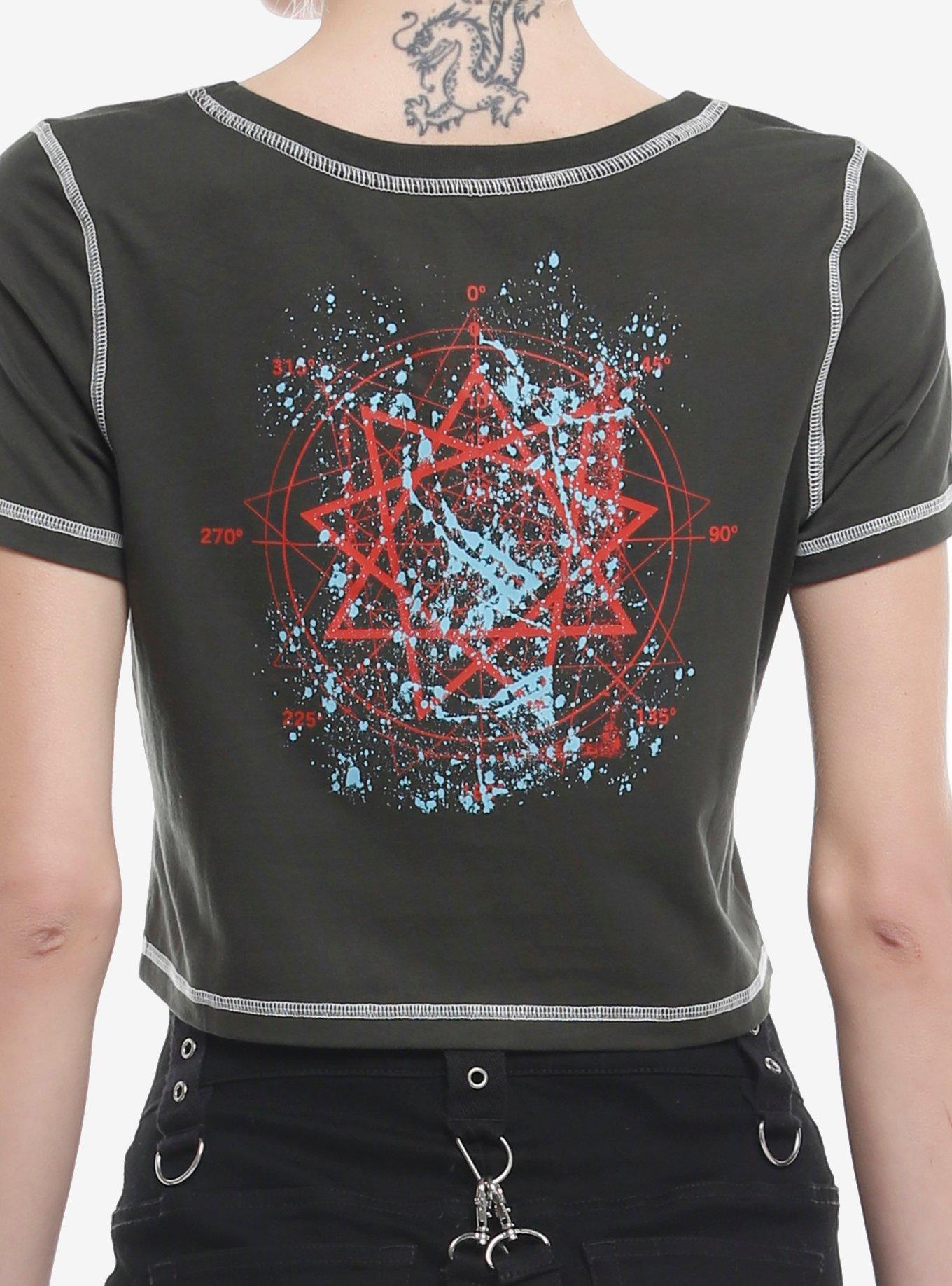 Slipknot Logo Girls Baby T-Shirt, CHARCOAL  GREY, alternate