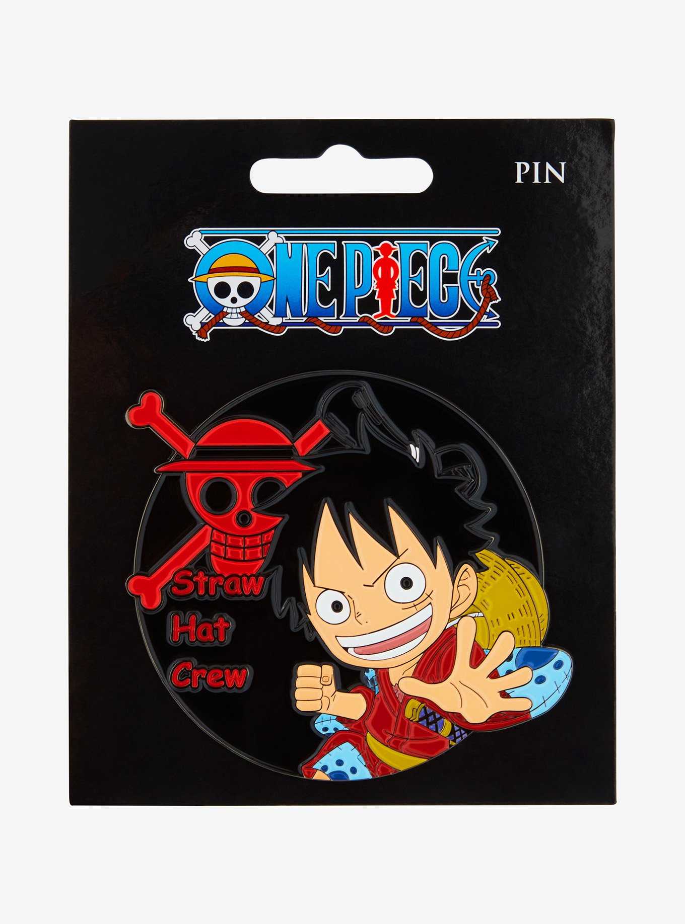 One Piece Luffy Straw Hat Crew Enamel Pin — BoxLunch Exclusive, , hi-res