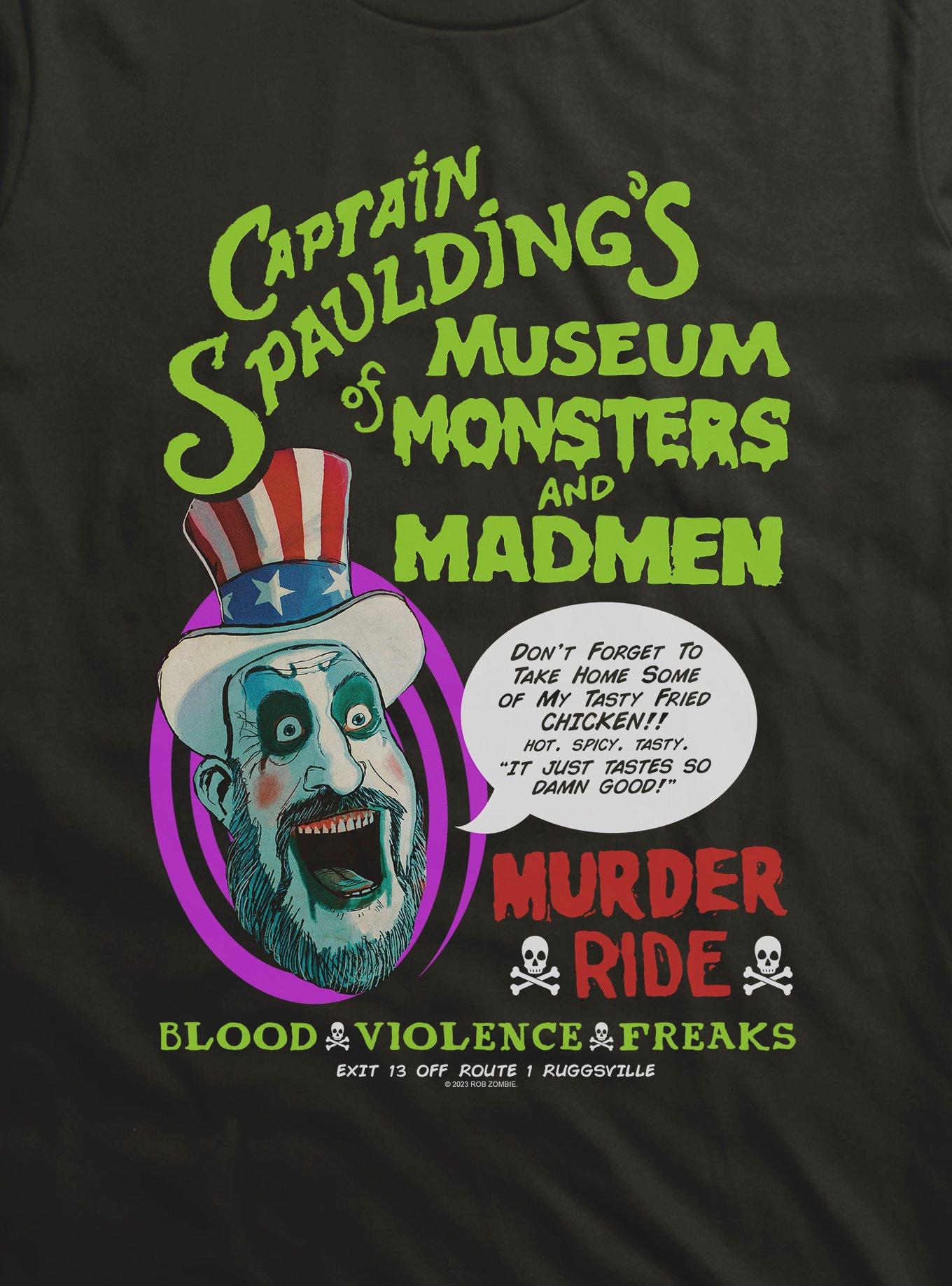 House Of 1000 Corpses Captain Spaulding's Museum Of Monsters And Mayhem T-Shirt