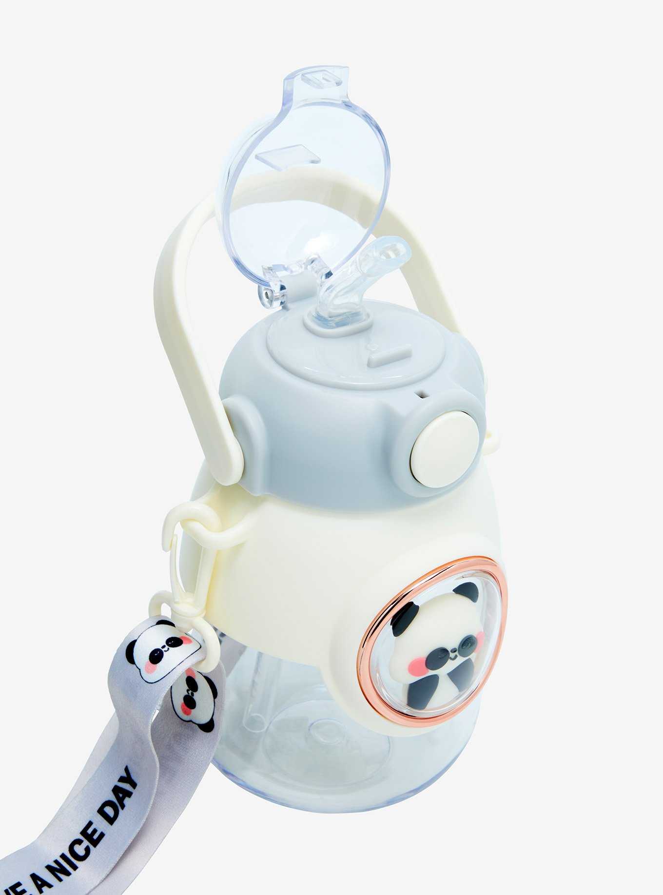Panda Water Bottle With Lanyard, , hi-res