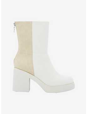 Dirty Laundry Cream & Taupe Color-Block Heel Boots, , hi-res