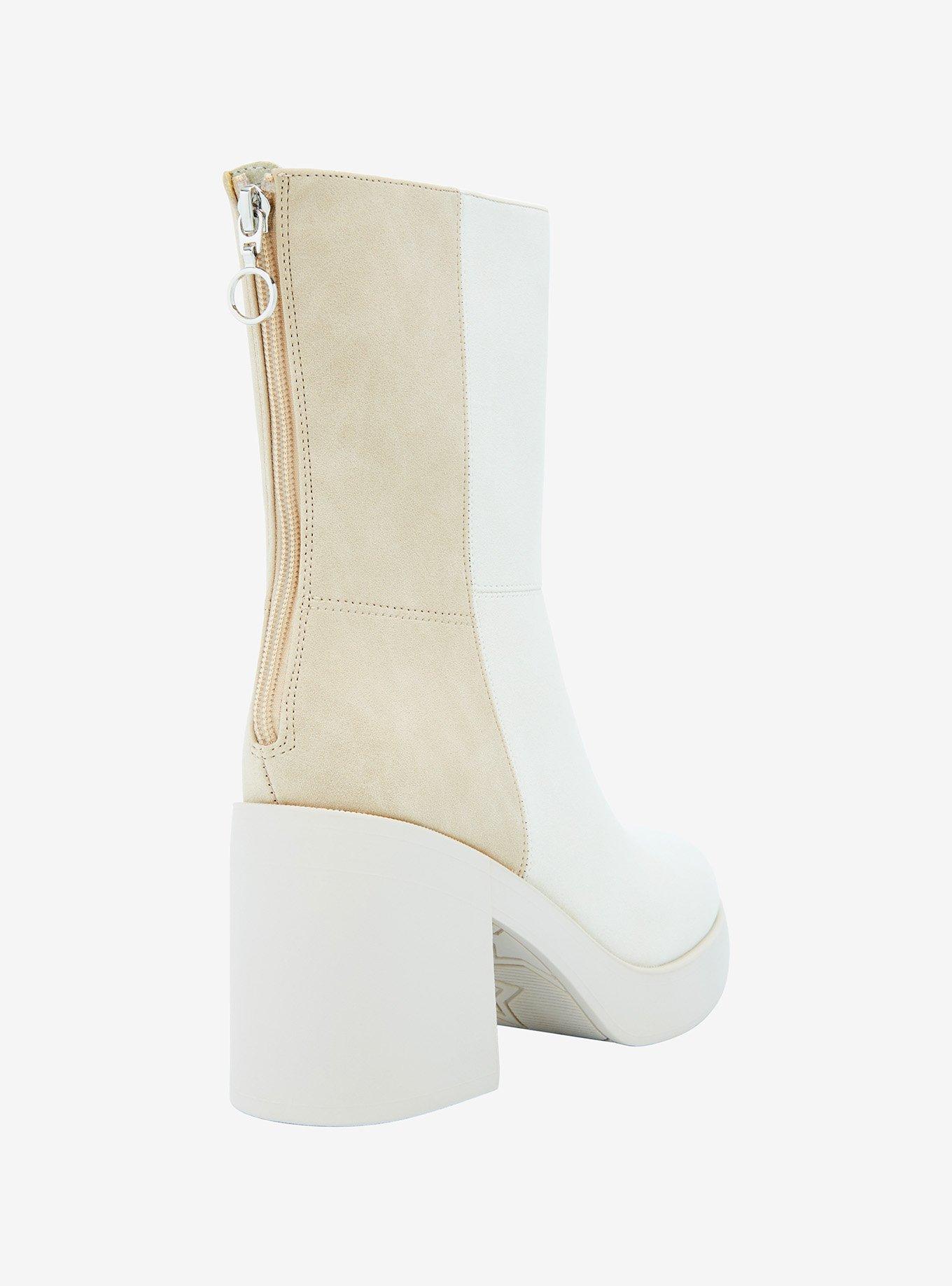 Dirty Laundry Cream & Taupe Color-Block Heel Boots, MULTI, alternate