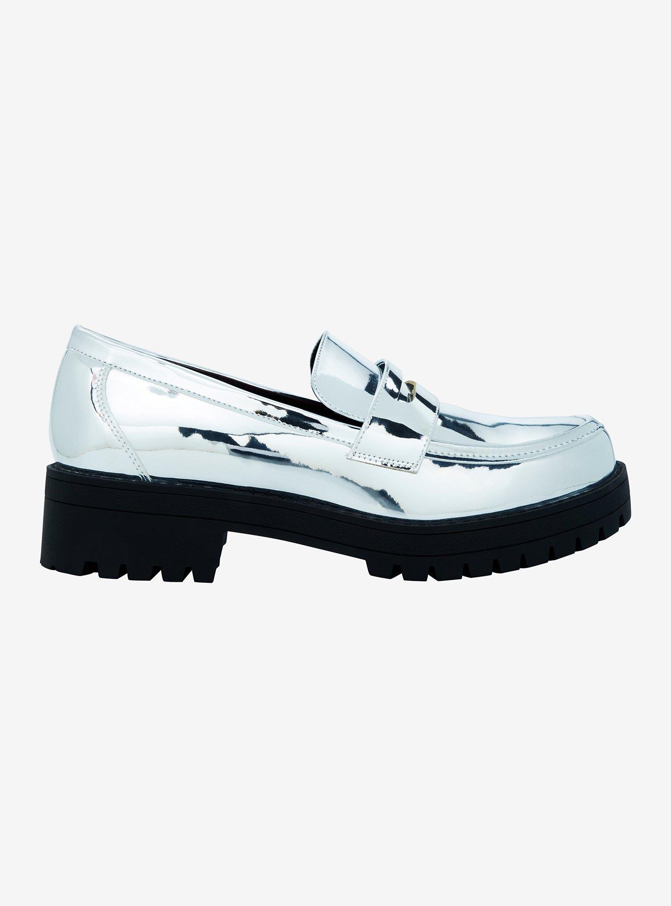 Dirty Laundry Chrome Patent Chunky Loafers, MULTI, alternate
