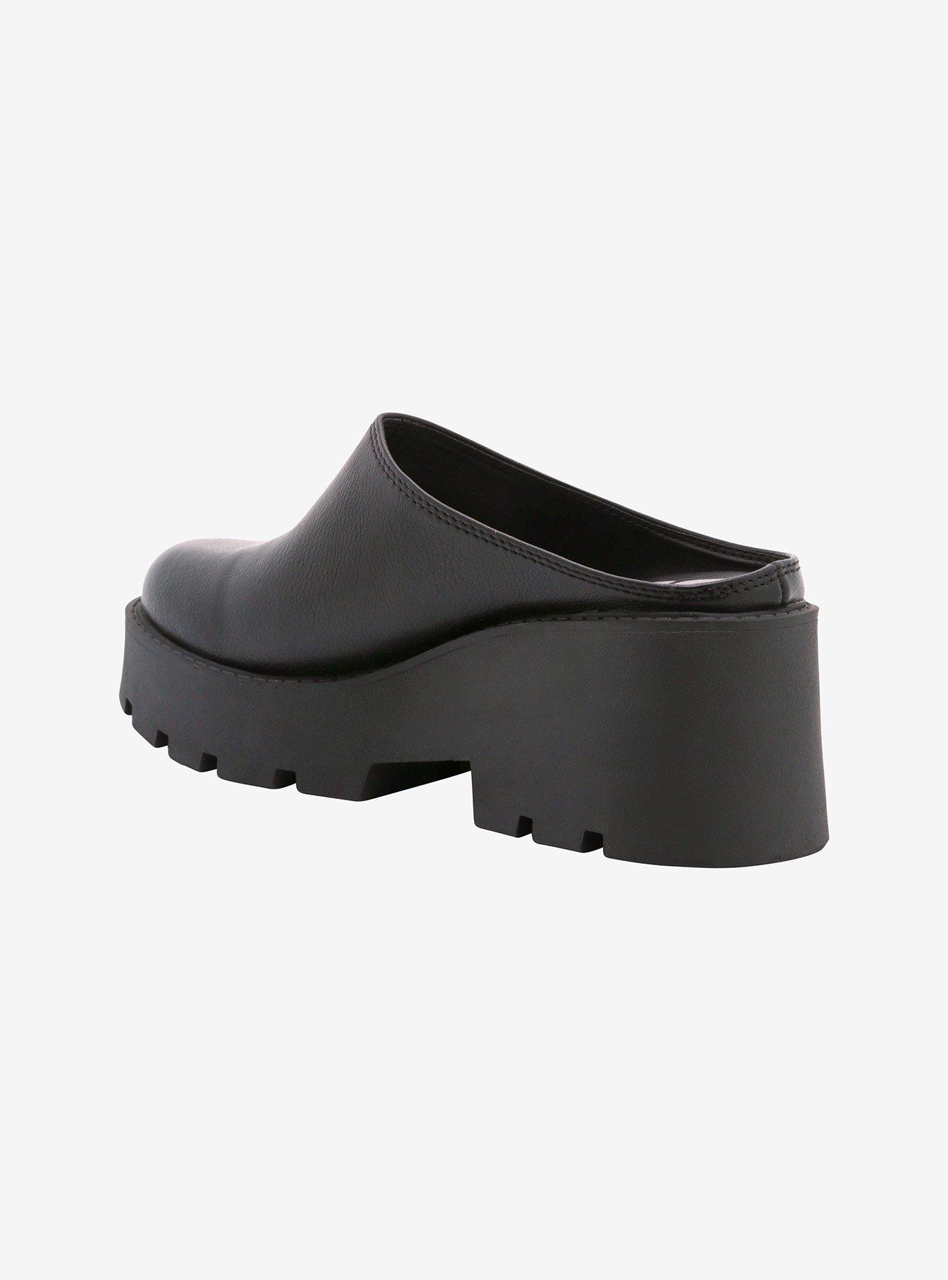 Dirty Laundry Black Faux Leather Platform Mules, MULTI, alternate