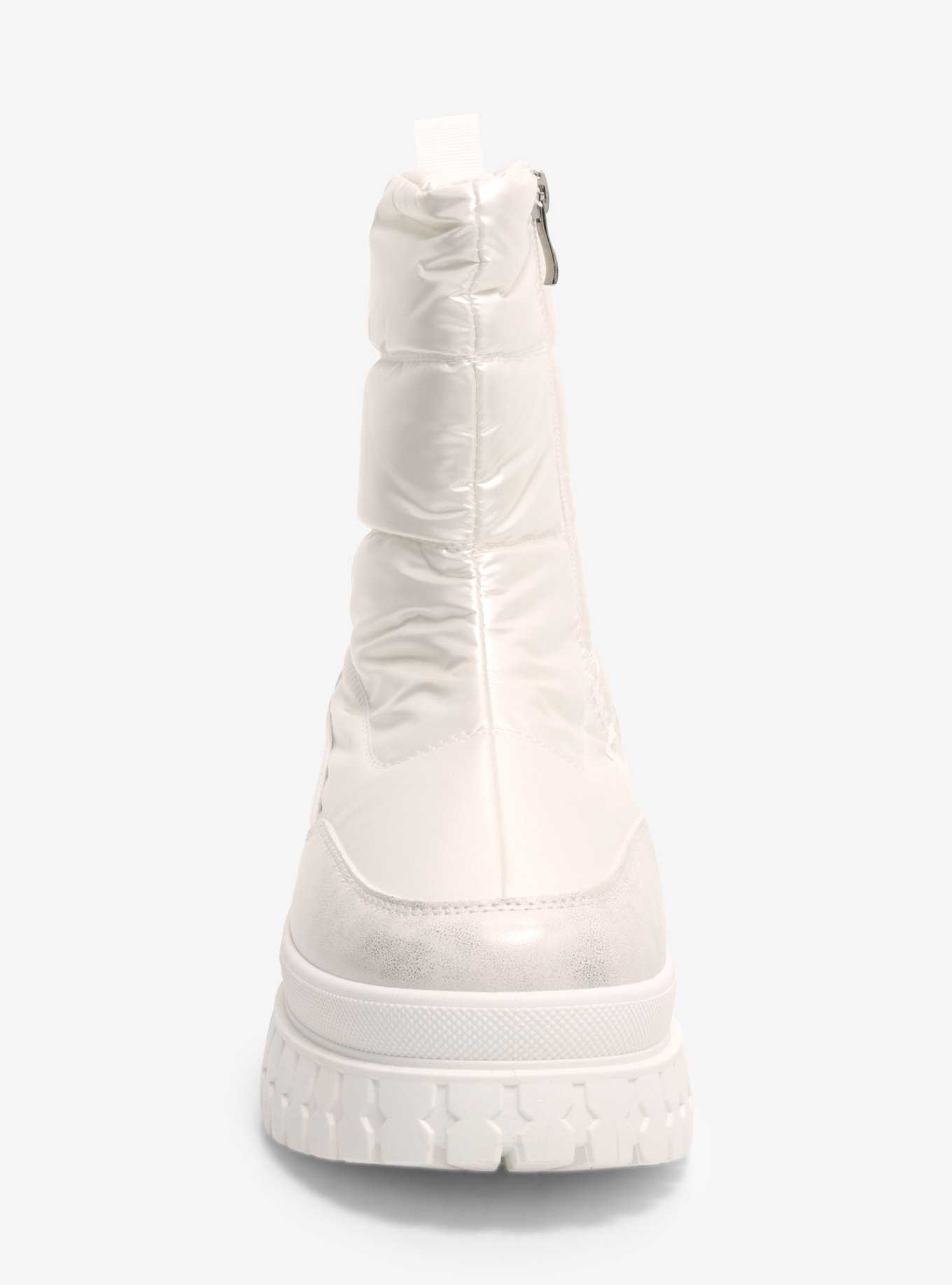 Dirty Laundry White Puffer Chunky Boots, , hi-res