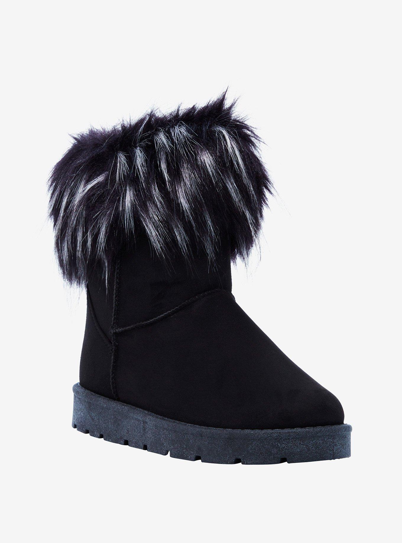 Dirty Laundry Black Faux Fur Lined Boots, MULTI, alternate