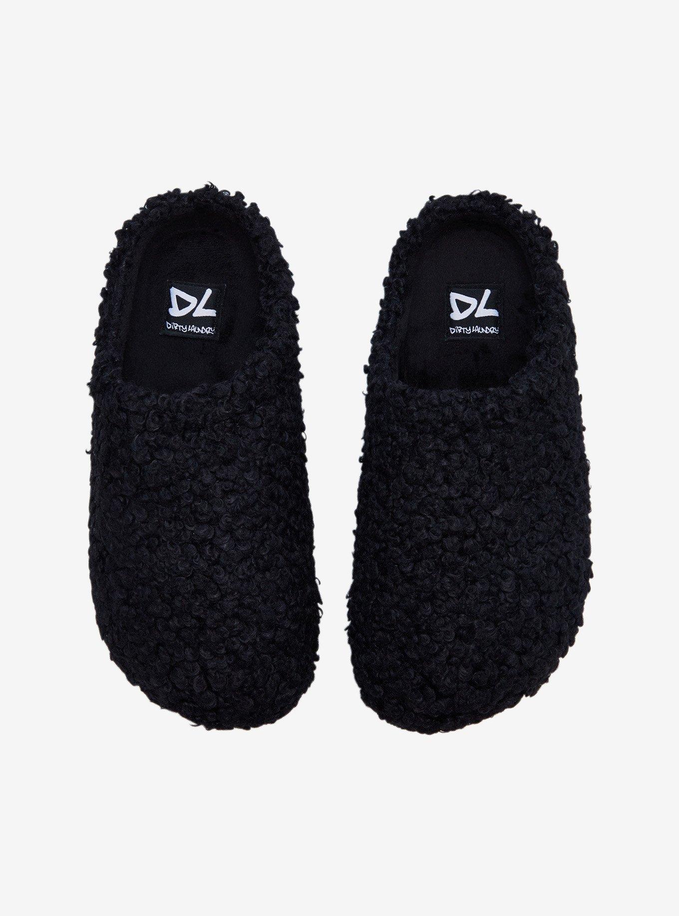 Dirty Laundry Black Sherpa Slippers, MULTI, alternate