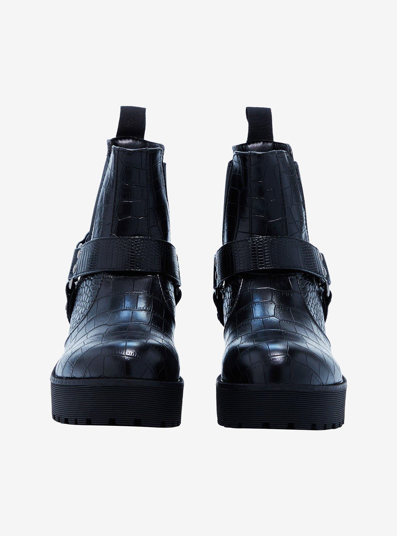 Dirty Laundry Faux Crocodile Strappy Boots, , hi-res