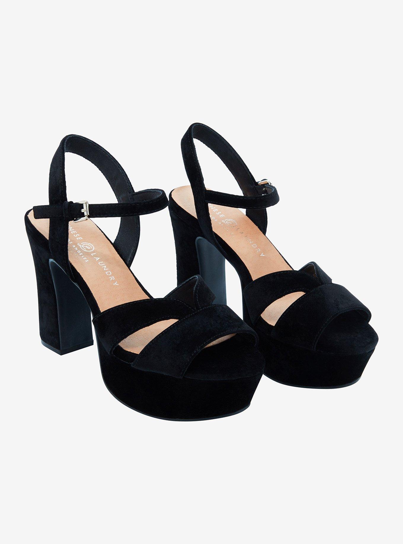 Chinese Laundry Black Velvet Chunky Heel, MULTI, alternate