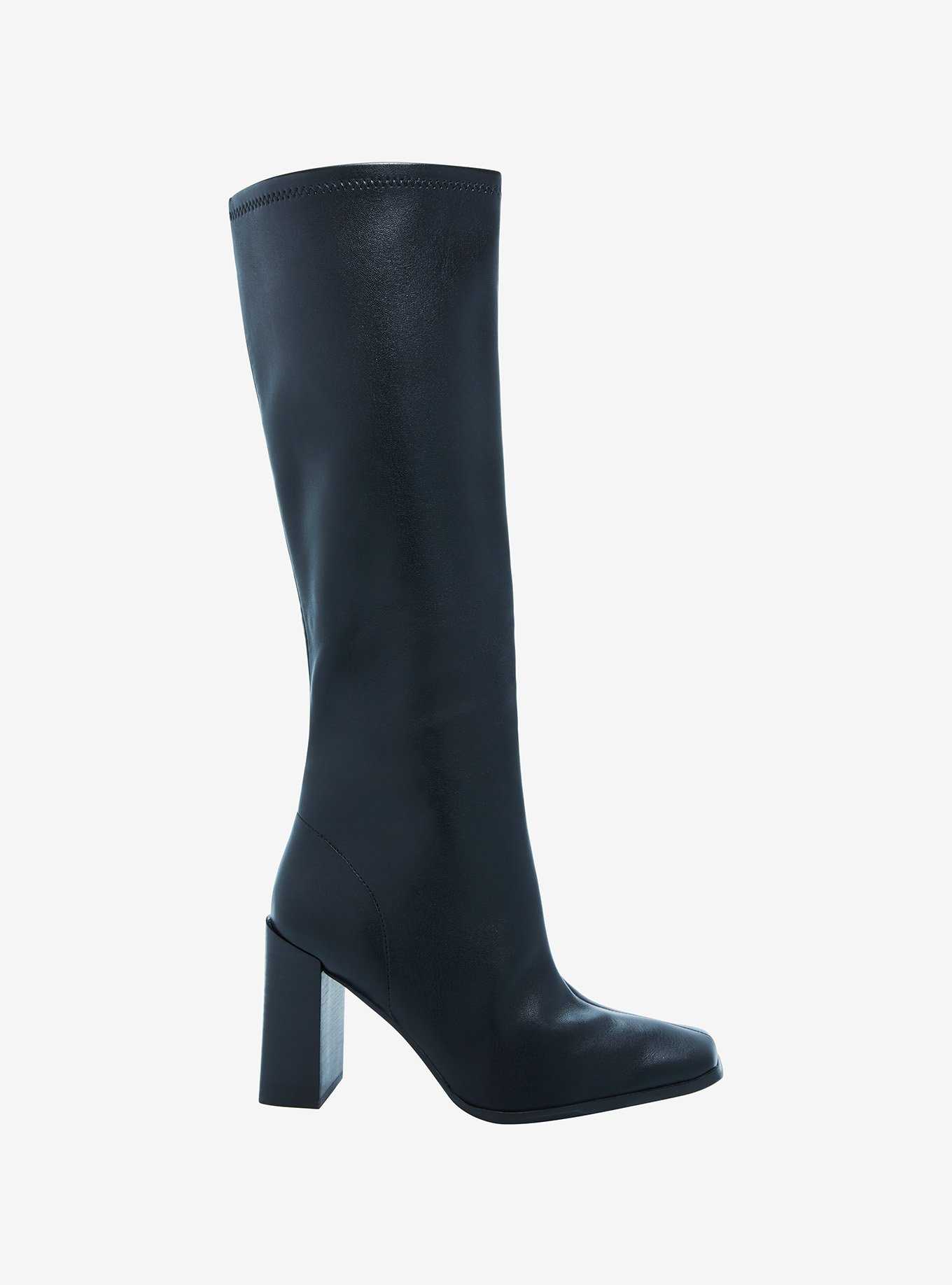 Chinese Laundry Black Square Toe Knee-High Boots, , hi-res